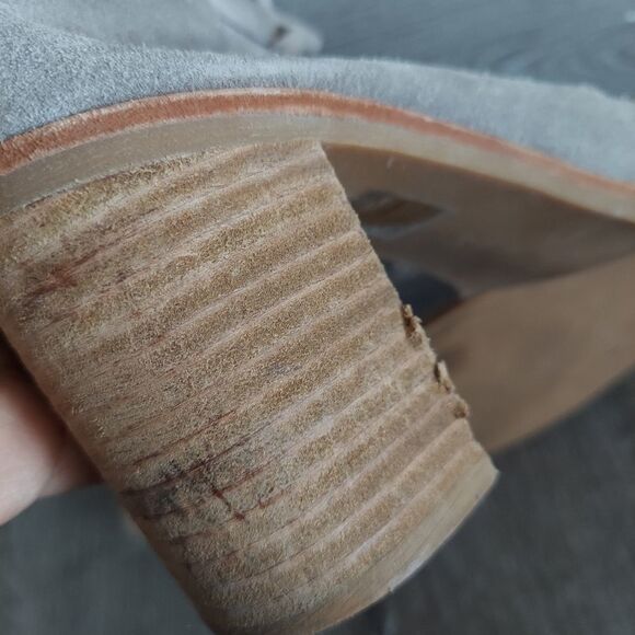 Jeffrey Campbell Corwin Lace Up Suede Block Heel Bootie Sandal 10 - Picture 8 of 12